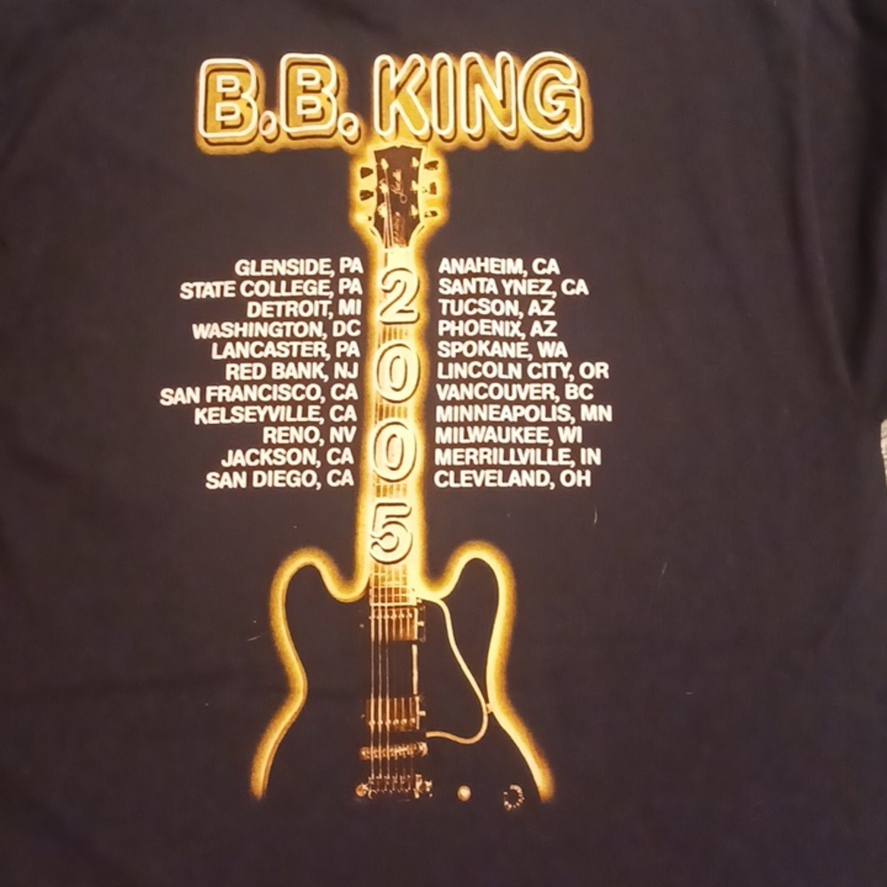 B.B. King Concert Tee Shirt 2002 King road show men's size large